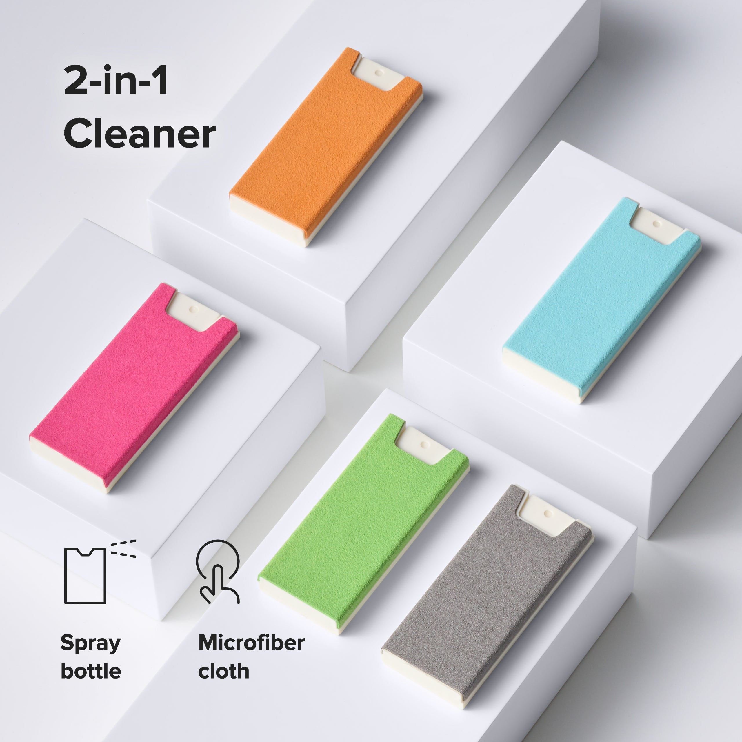 2 In 1 Phone Screen Cleaner Spray Bottle & Microfiber Cleaning